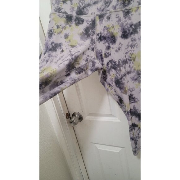 LULULEMON ALIGN HIGH RISE TIE DYE PURPLE GREEN AND BLACK PULL ON ANKLE LEGGING S - Picture 5 of 10